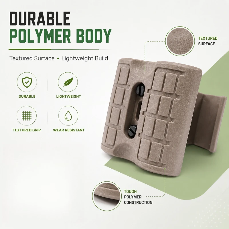 Durable Plastic Double‑Connecting Holder, Anti‑Slip Textured Model Accessory With Matching Fastener Parts