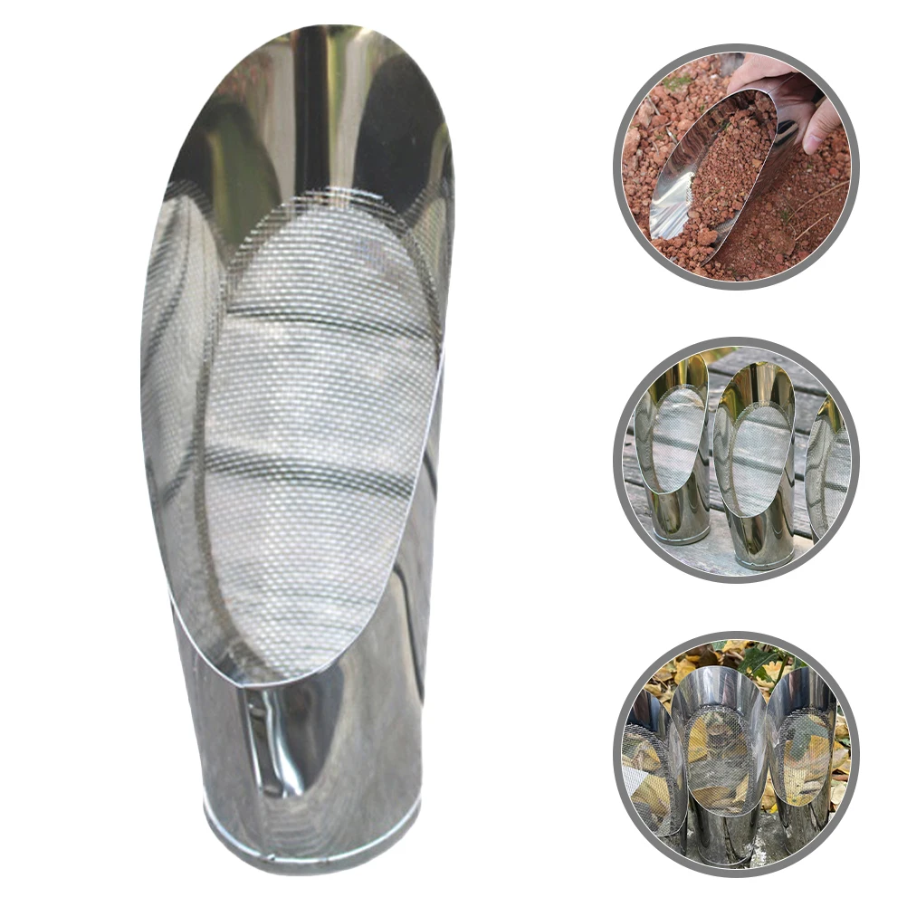 

Stainless Steel Sifter Shovel Compact Lightweight Practical Spade for Garden Planting Soil Digging Tool Outdoor Lawn