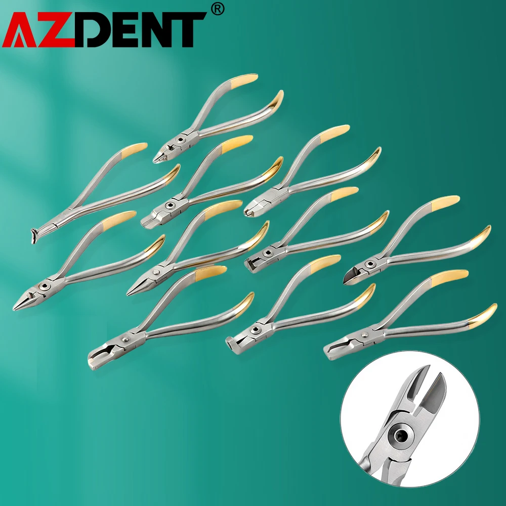 

Azdent Dental Forceps Orthodontic Wire Distal End Cutter Pliers Bracket Brace Remover Plier Stainless Steel Dentistry Instrument