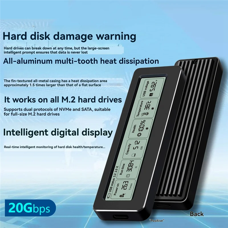 

Корпус M.2 SSD M.2 NVME NGFF Дисковая коробка USB3.2 Gen2 Type C 20 Гбит/с Pcie SSD Кейс Бесплатный корпус SSD