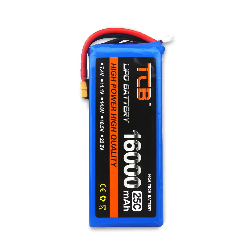 TCB 6S LiPo Battery 22.2V 10000mah 12000mAh 16000mah22000mah 25C 6S for RC Airplane Drone Quadrotor Car Boat Helicopters