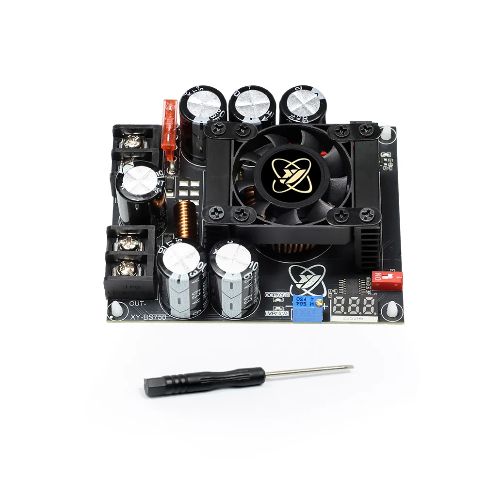 XY-BS750 Adjustable Boost Module 900W Boost Plate Low Ripple Audio Power Amplifier Special Power Supply with Display