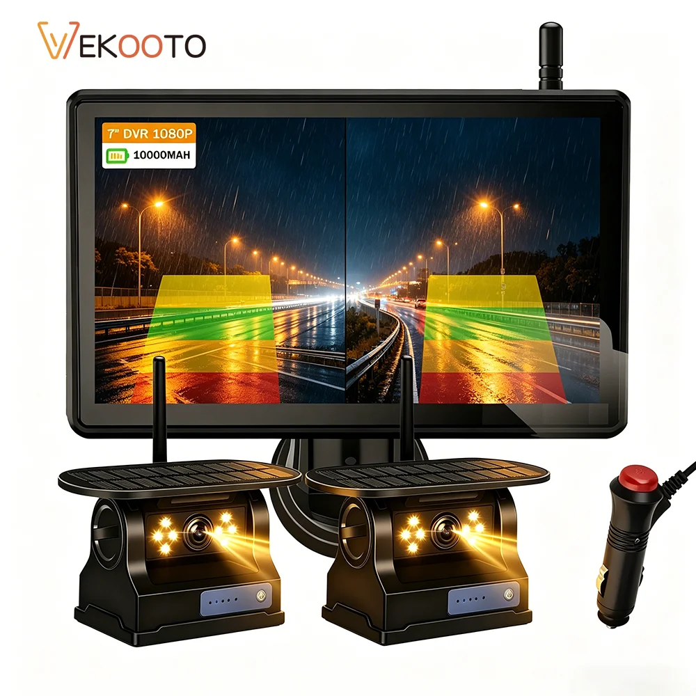 Wireless Solar Backup Camera with 7