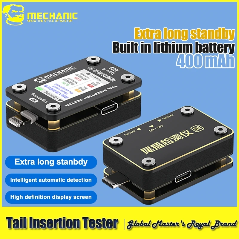 

MECHANIC T-824SE Precision Tail Insertion Tester Intelligent Mobile Phone Insertion Detector Digital Display Current Power Check