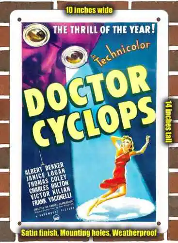 Metal Sign - 1940 Doctor Cyclops Movie - 10x14 inches