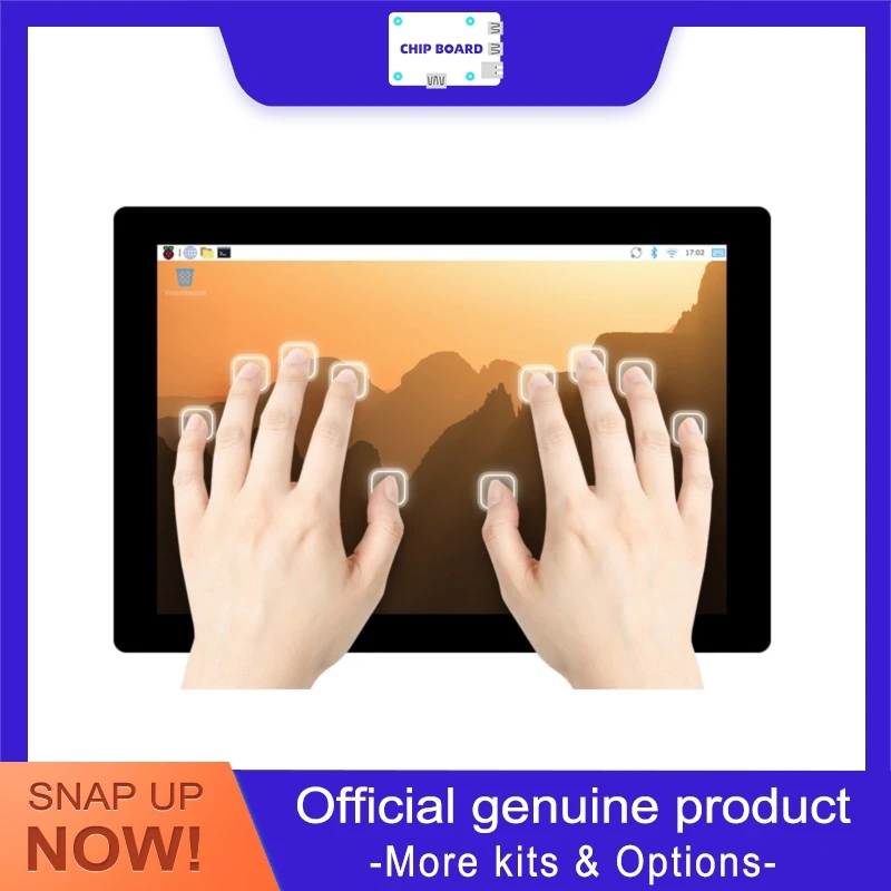 Raspberry Pi 10.1in Touch Display 2, 1920x1200 IPS Cell with Ten Finger Sensing Glass for DIY Console Builds