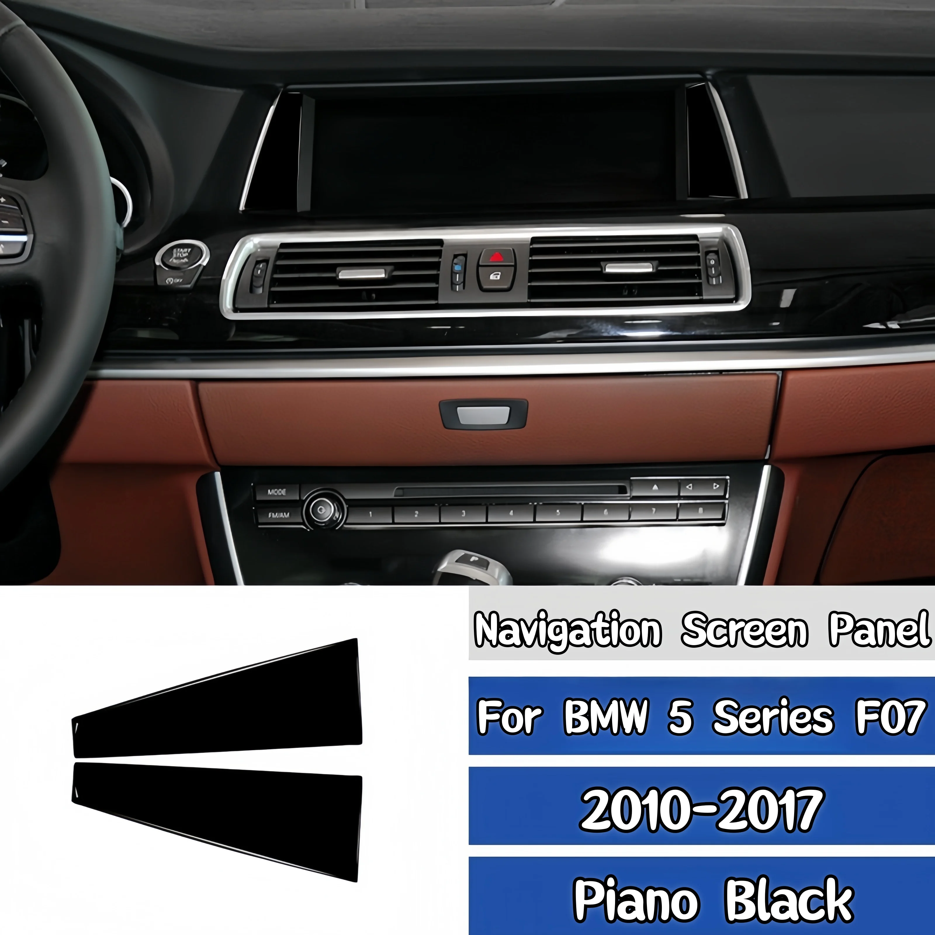 

Декоративные наклейки на панель центрального управления и навигационный экран для BMW 5 серии GT5 F07 2010-2017, аксессуары для интерьера автомобиля