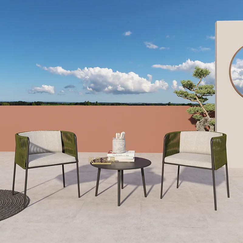 

Nordic outdoor furniture, coffee table combination,creative garden, small sofa, courtyard, leisure balcony, rattan ta