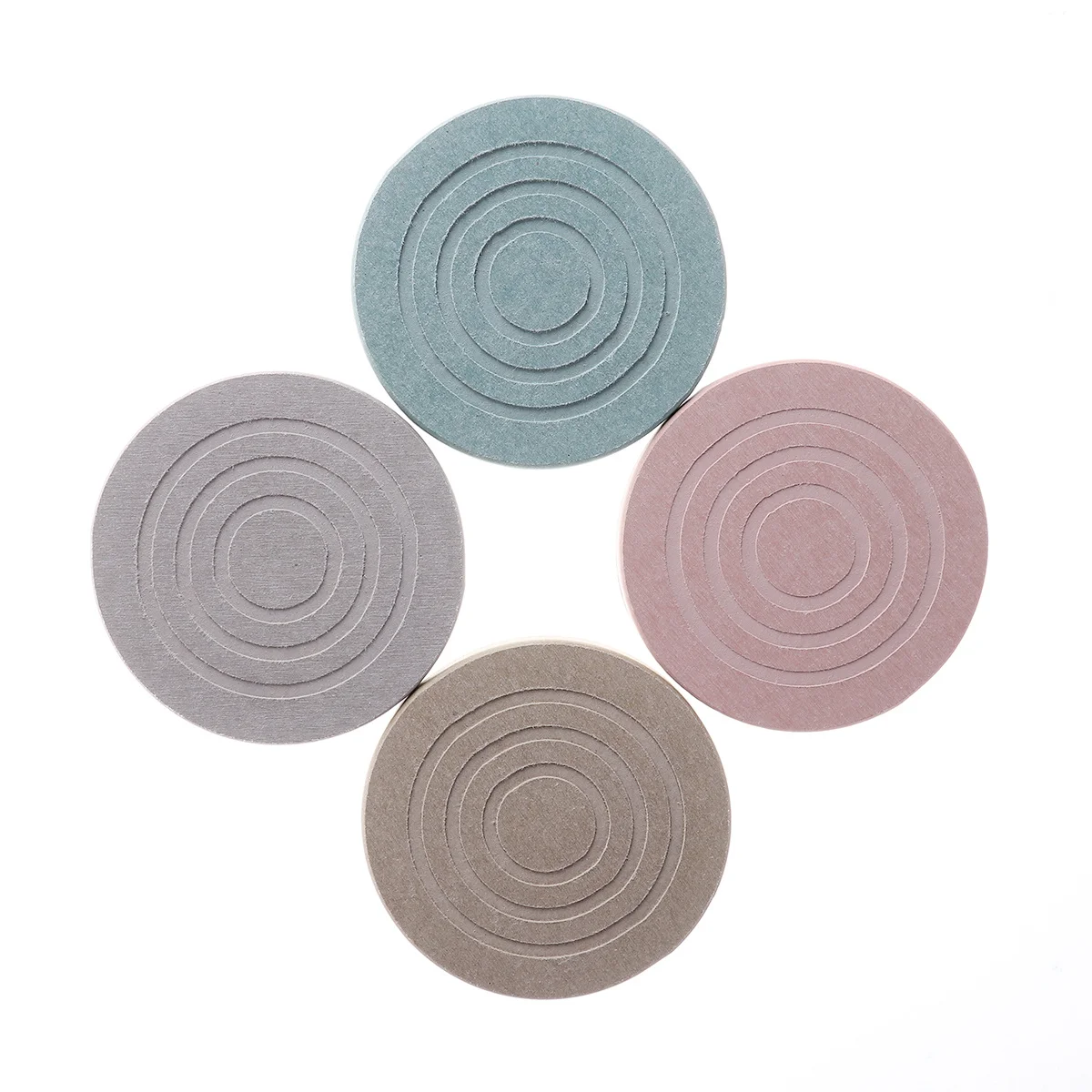 

4pcs Diatomite Coasters Round Cup Pad Super Absorbent Waterproof Anti-Skid For Drinks Table Mat Bar Accessories Decor