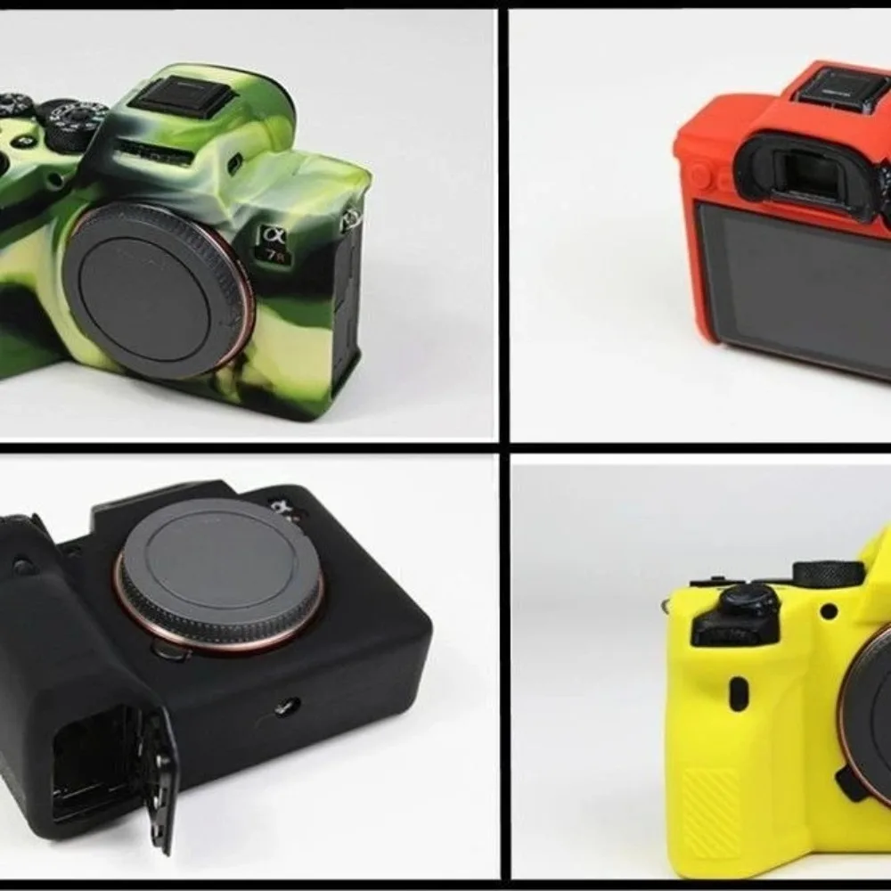 Silicone Armor Skin Camera Case Body Cover Protector For Sony A7M4 ILCE-7R4 silicone protective case A7R4 case, camera bag