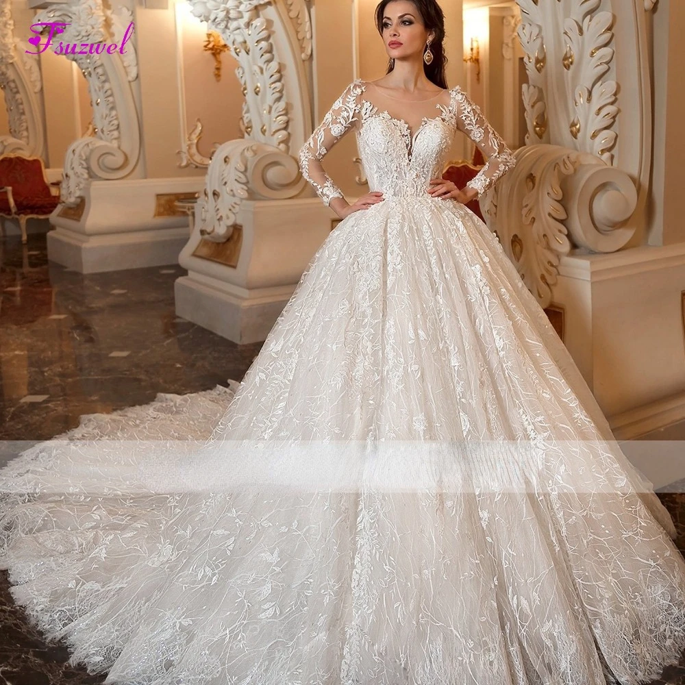 High End 2022 New Wedding Dress Autumn Lace Off Shoulder Sexy Elegant Women's Long Sleeved Wedding Dress Wedding Dresses