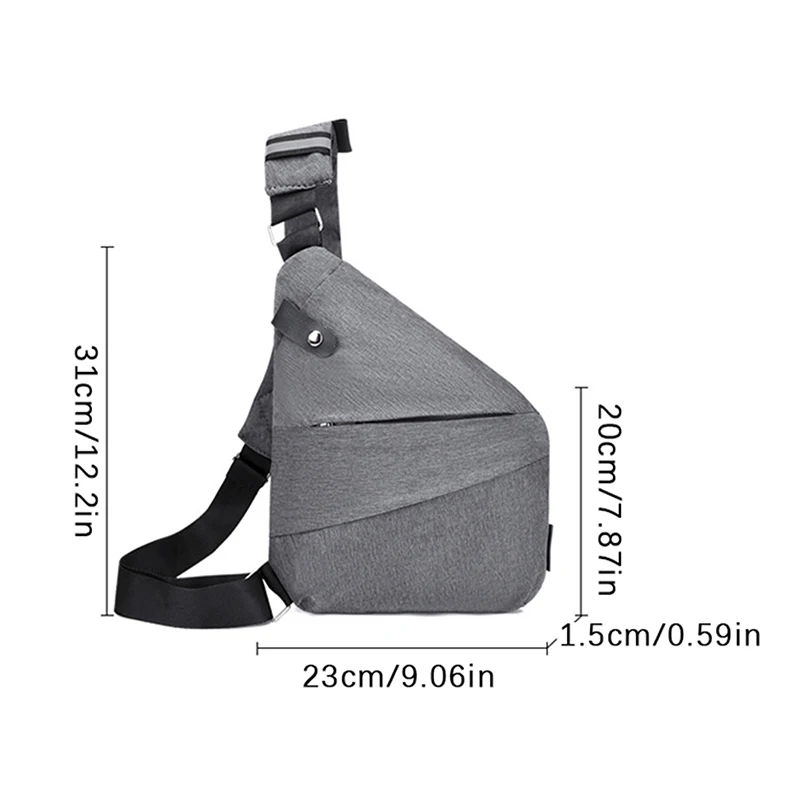 Multifunction Chest Bags Anti Theft Crossobdy Bags for Men Waterproof Male Cross Body Messenger Bag Digital Storage Bag