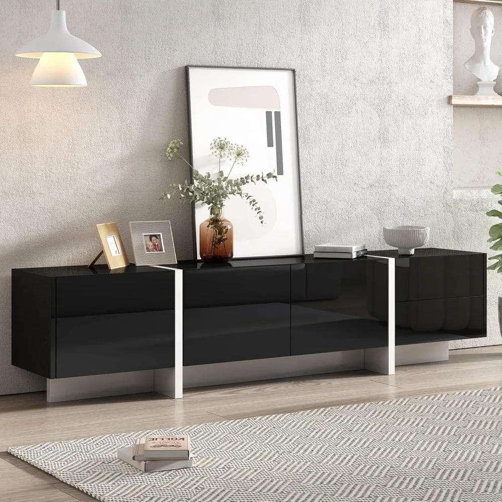 Contemporary Rectangle Design TV Stand for Television Up to 80