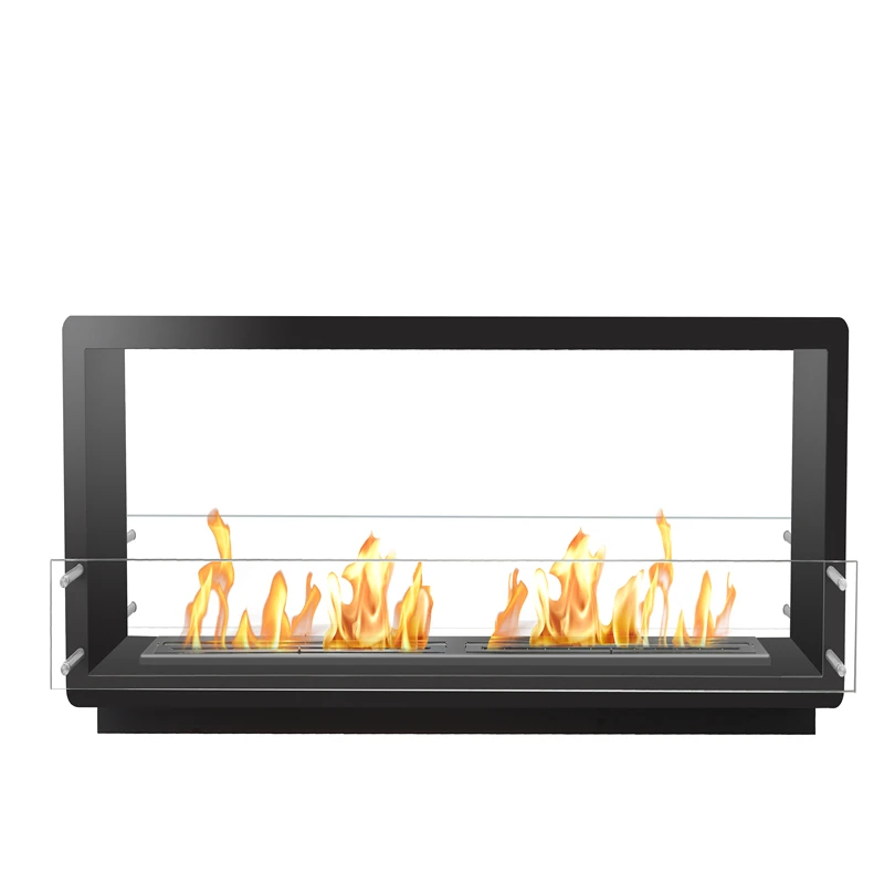 60 Inch Intelligent Ethanol Fire Indoor Outdoor Smart Frame Firebox Bio Ethanol Electric Fireplace