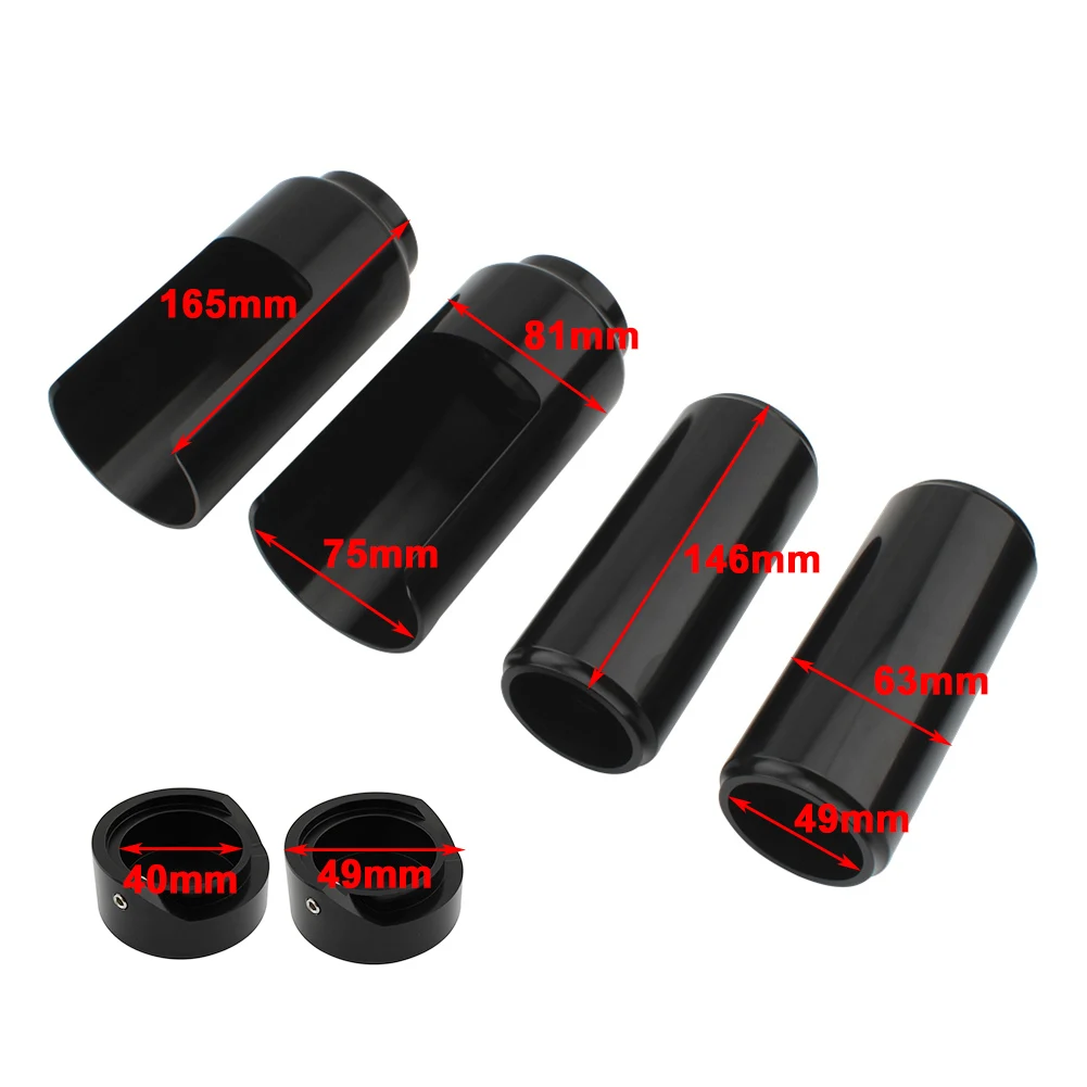 Motorcycle Front Upper Lower Fork Cover Tube Cap 6Pcs/Set For Harley Softail Breakout FXBR FXBRS 2018 2019 2020 2021 2022 2023