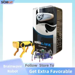 EEG Mindlink Mind Control Intelligent Spider Racing Robot Children Assemble Toys Improve Concentration Attention Training