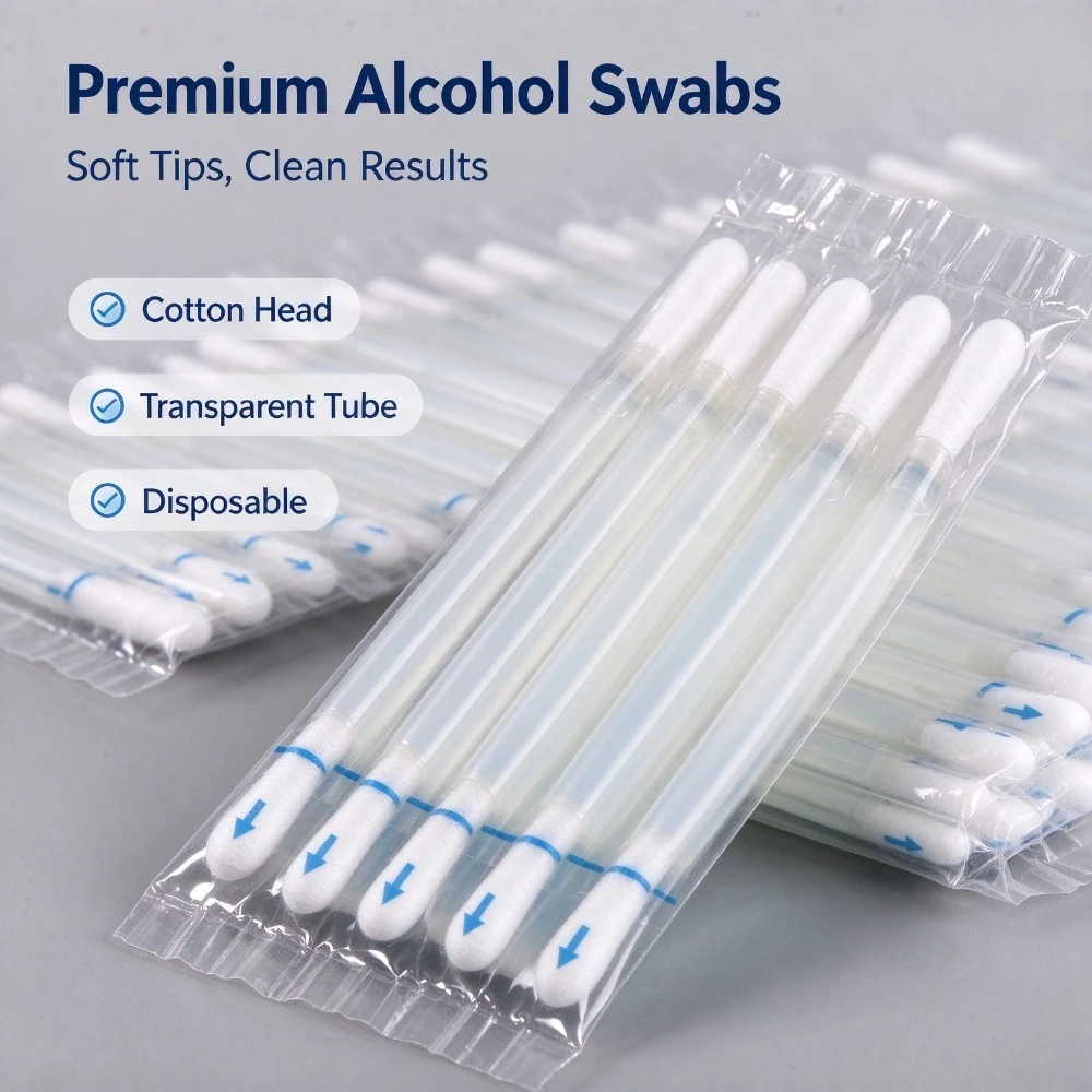 20pcs/100pcs pack disposable alcohol prep pads, each individually wrapped, a home essential for travel and outdoor backup