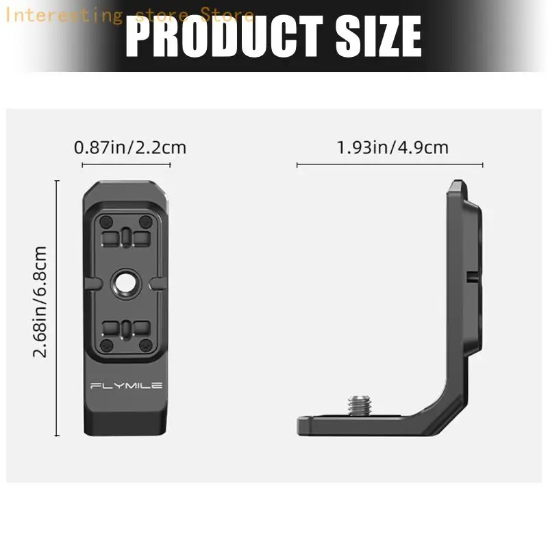 Magnetischer L-Rahmenhalter für Action-Kamera mit 1/4 Stativgewinde, Querformat, 55KC – Detail 6