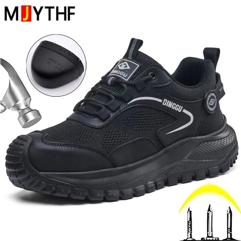 Lightweigh Work Safety Shoes Men Anti-Smash Anti-Puncture Work Shoes Breathable Men Shoes Anti-slip Steel Toe Protection Shoes view 2