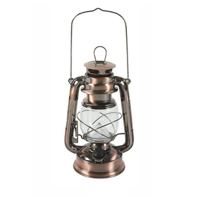 Retro Outdoor Camping Kerosene Lamp Portable Lantern Bronze Colored Oil Lamp Vintage Photo Props Outdoor Camping Lights