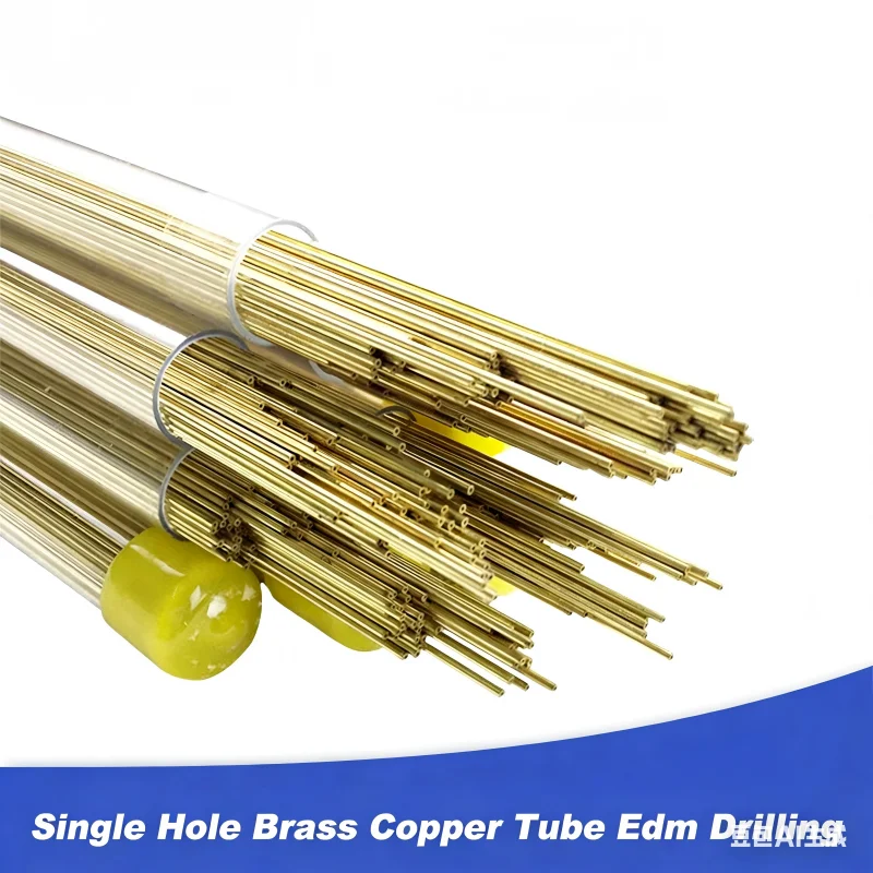 Single Hole Brass Copper Tube For Edm Drilling Machine  Wire Cutting Accessories Slow Running Electrode Consumables Piercing