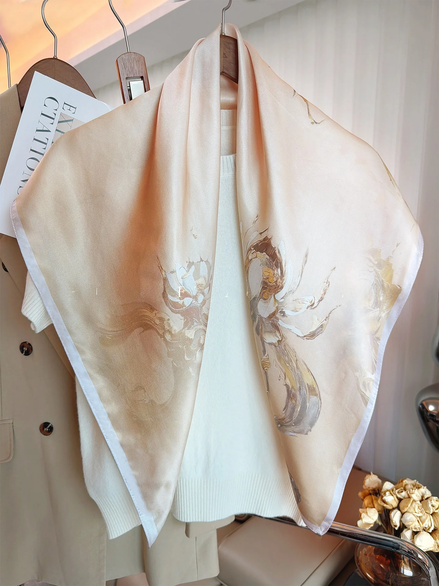 new-chinese-style-silk-scarf-100-silk-square-scarf-women's-shawl-mother's-day-gift-soft-comfortable-flora