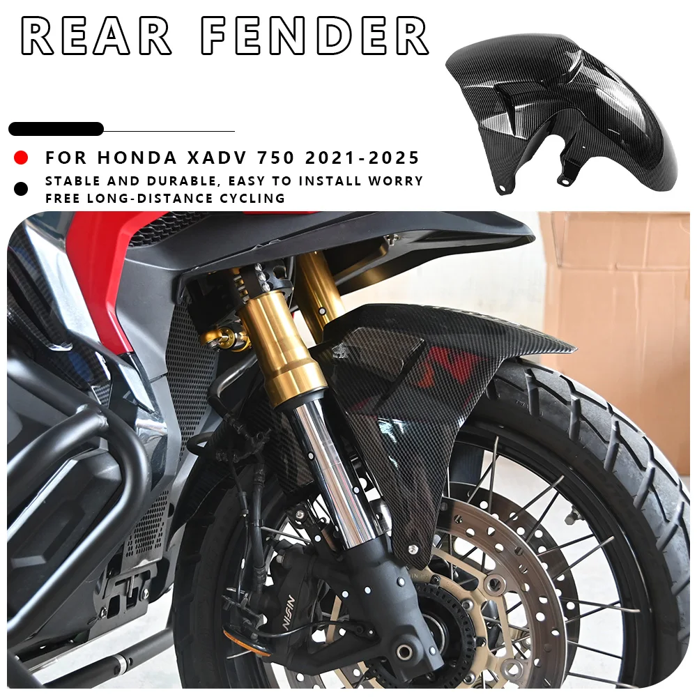 

MTKRACING For HONDA XADV 750 2021-2025 Motorcycle Carbon Fiber Pattern Front Mudguards Fender Mud Splash Guard fit