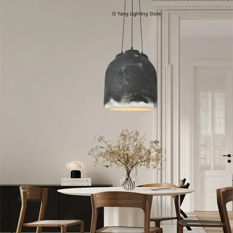 Designer Wabi Sabi lustre café modèle maison personnalité LED Table créative Bar cuisine suspension lampe E27 G80 ampoule