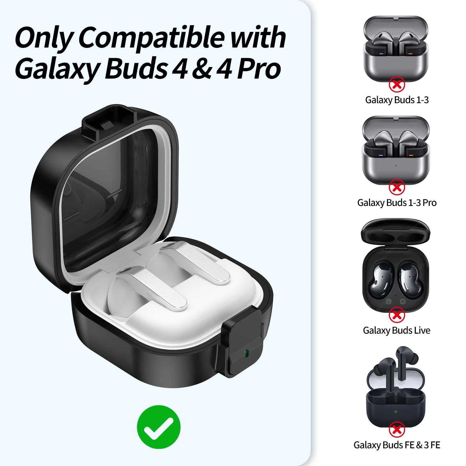 

Silicone Earphone Case For Samsung Buds4/buds4Pro Protective Case Shockproof Full Coverage Protection for Buds4/buds4Pro