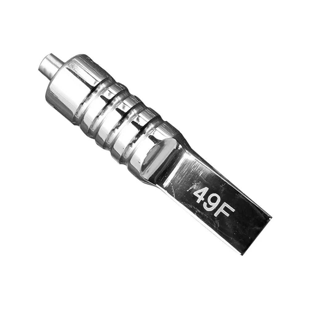 الفولاذ المقاوم للصدأ ماكينة رسم الوشم التجميلي ماسِك للجوّال 49F الفضة قابلة لإعادة الاستخدام معقمة المضادة للانزلاق مقاومة للاهتراء قبضة أنبوب لفائف