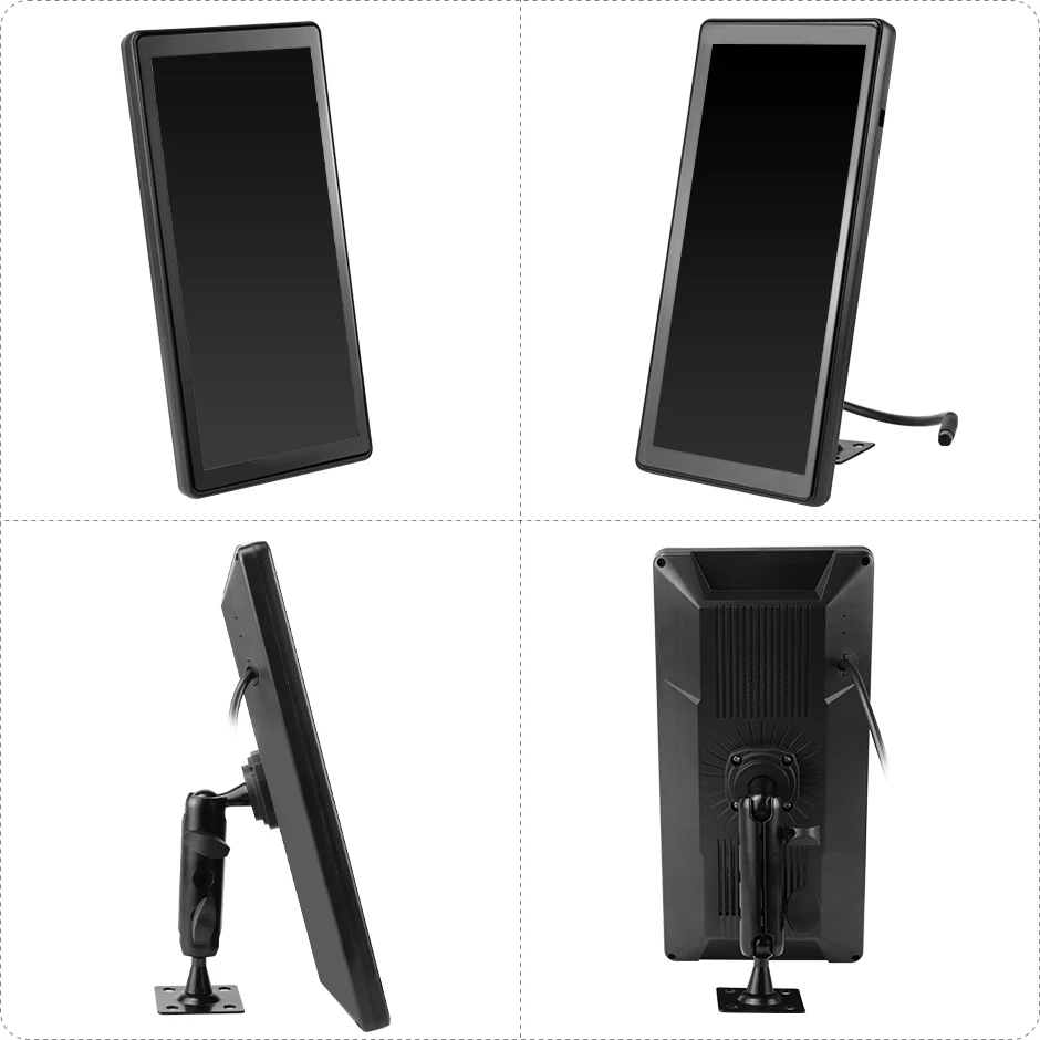 GreenYi 10.36'' AHD Double BSD Car Side View Vertical  DVR Touch Screen Loop Recording Display For Truck Bus Mirror