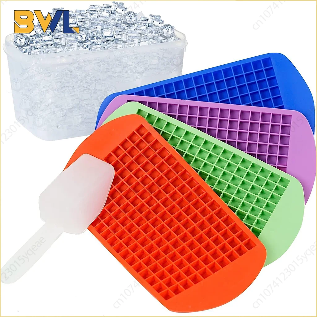 160 Grid Mini Silicone Ice Tray Ice Cubes Foldable Ice Mold Ice Breaker Ice Grid Tray Small Square Mold Ice Maker Silicone Mold