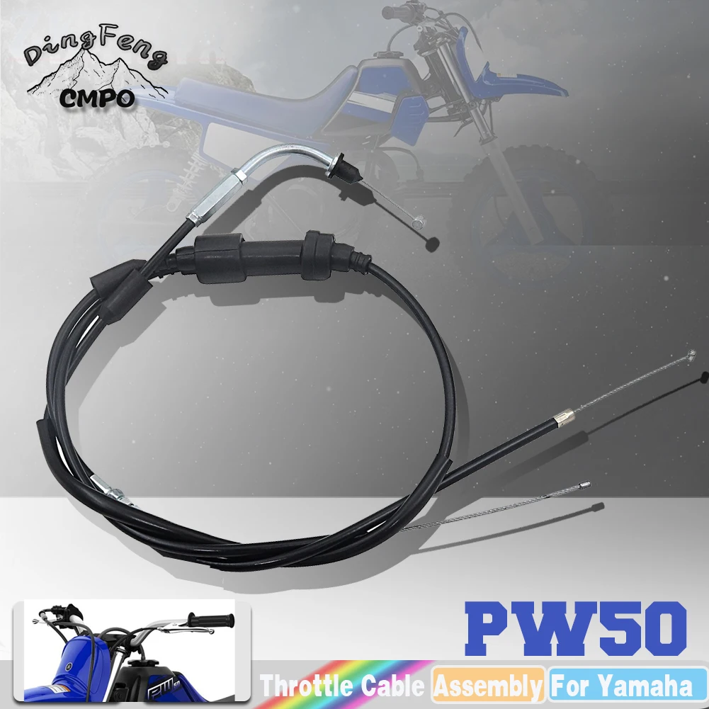 Motorcycle Throttle Cable Assembly For Yamaha PY PY50 Peewee 50 PW PW50 Y-Zinger PW80 BW BW80 1981 - 2015 Motocross Accessories