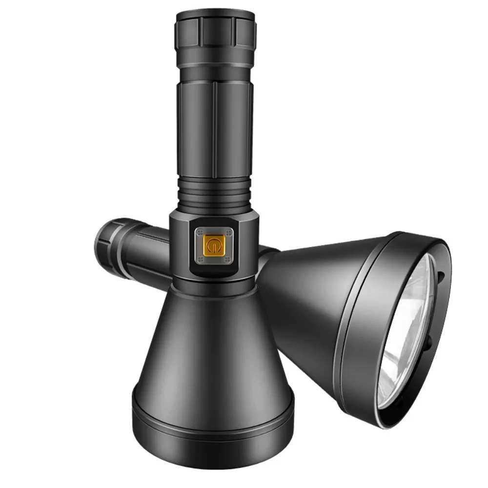 XHP90 Large Reflector Fixed Focus Flashlight Diving Strong Light Waterproof Torch for Underwater Exploration Outdoor Emergency