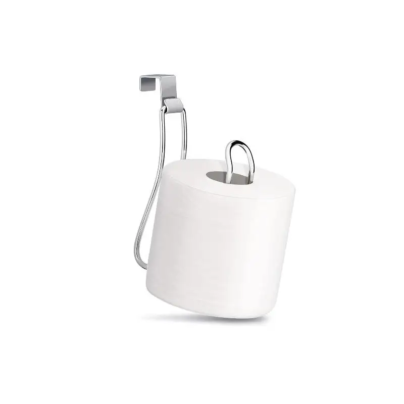 Wall Mount Toilet Paper Holder No Drilling Rust Resistant Tissue Dispenser for Bathroom Kitchen