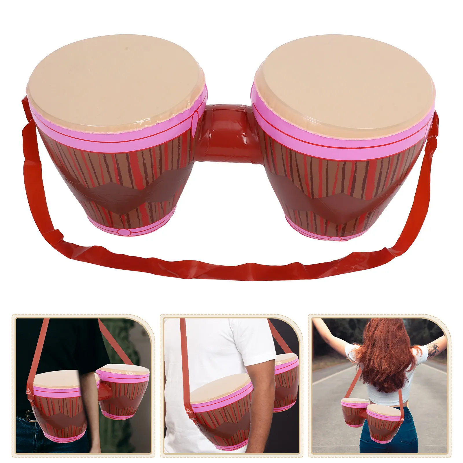 

PVC Inflatable Ansai Waist Drum Blow-Up Musical Instrument for Kids Music Party Carnival Practice Percussion Instrument Party