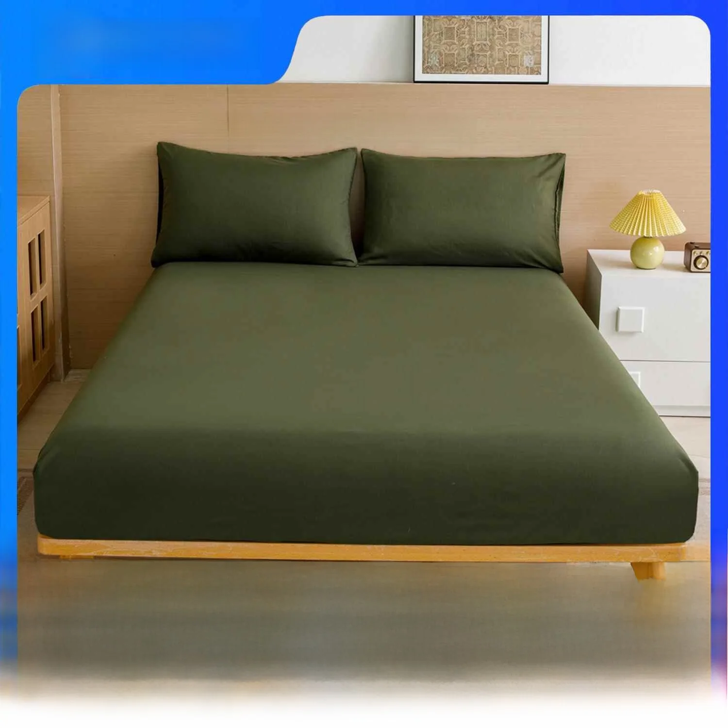 pure-color-bed-skirt-pillowcase-dustproof-bedding-cross-border-mattress-cover-three-vinyl-fiber-100-fabric-breathable