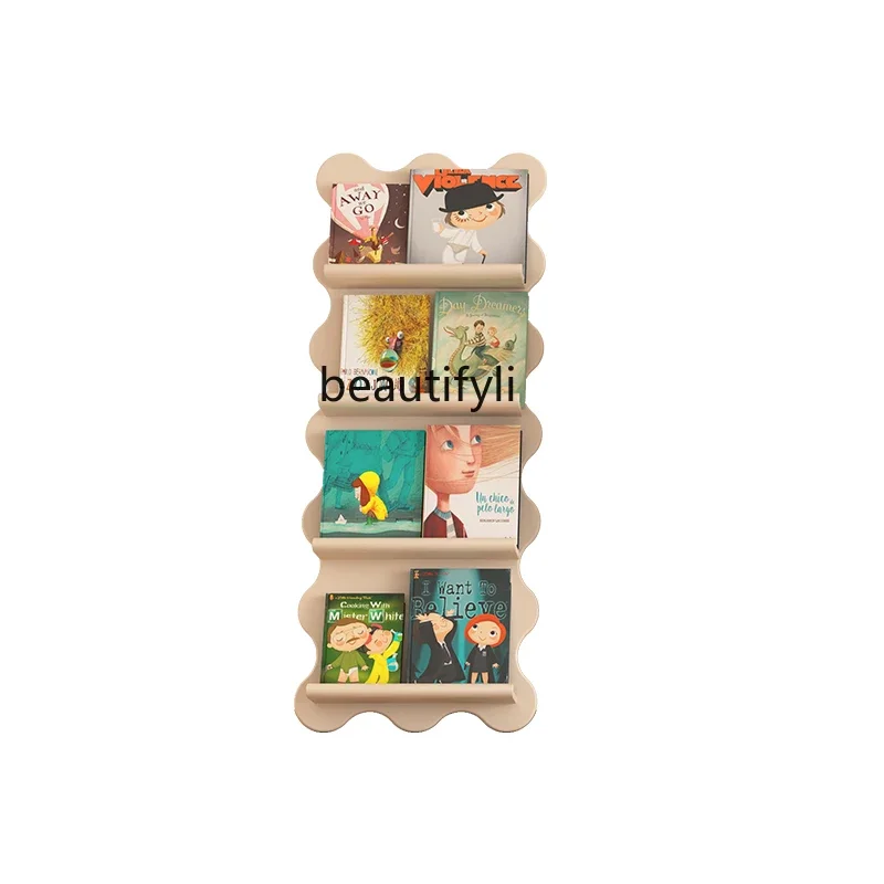 Solid Wood Bookshelf Home Floor Student Bookshelf Storage Rack Bookcase Small Bookshelf Kindergarten Picture Book Rack