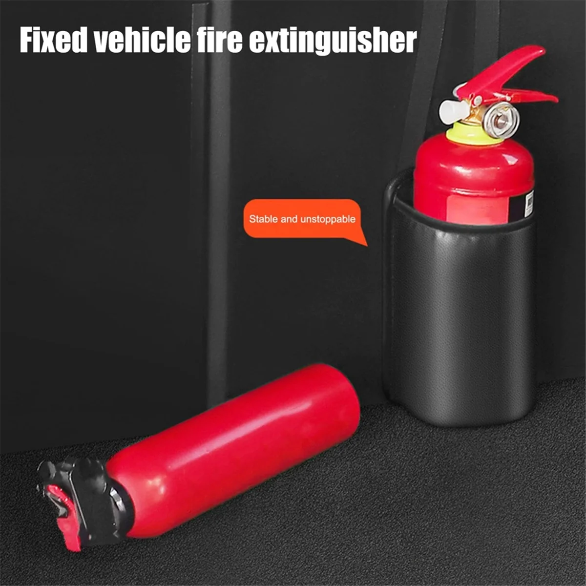 【Price-Drop】{Car FireExtinguisher Fixed Bag,Fire Extinguisher Mount Car Holder Pack, Water Cup Storage for Seat