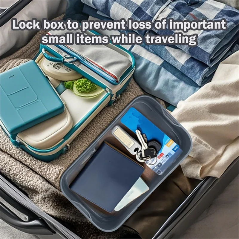 

ABWR-Lockable Storage Box, Locking Medicine Box, Cell Phone Locked Jail, Containers Bin For Personal Refrigerator Home