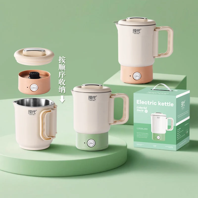Factory direct multi-functional rice cooker 2 in 1 304 stainless steel foldable travel electric kettle boiling water