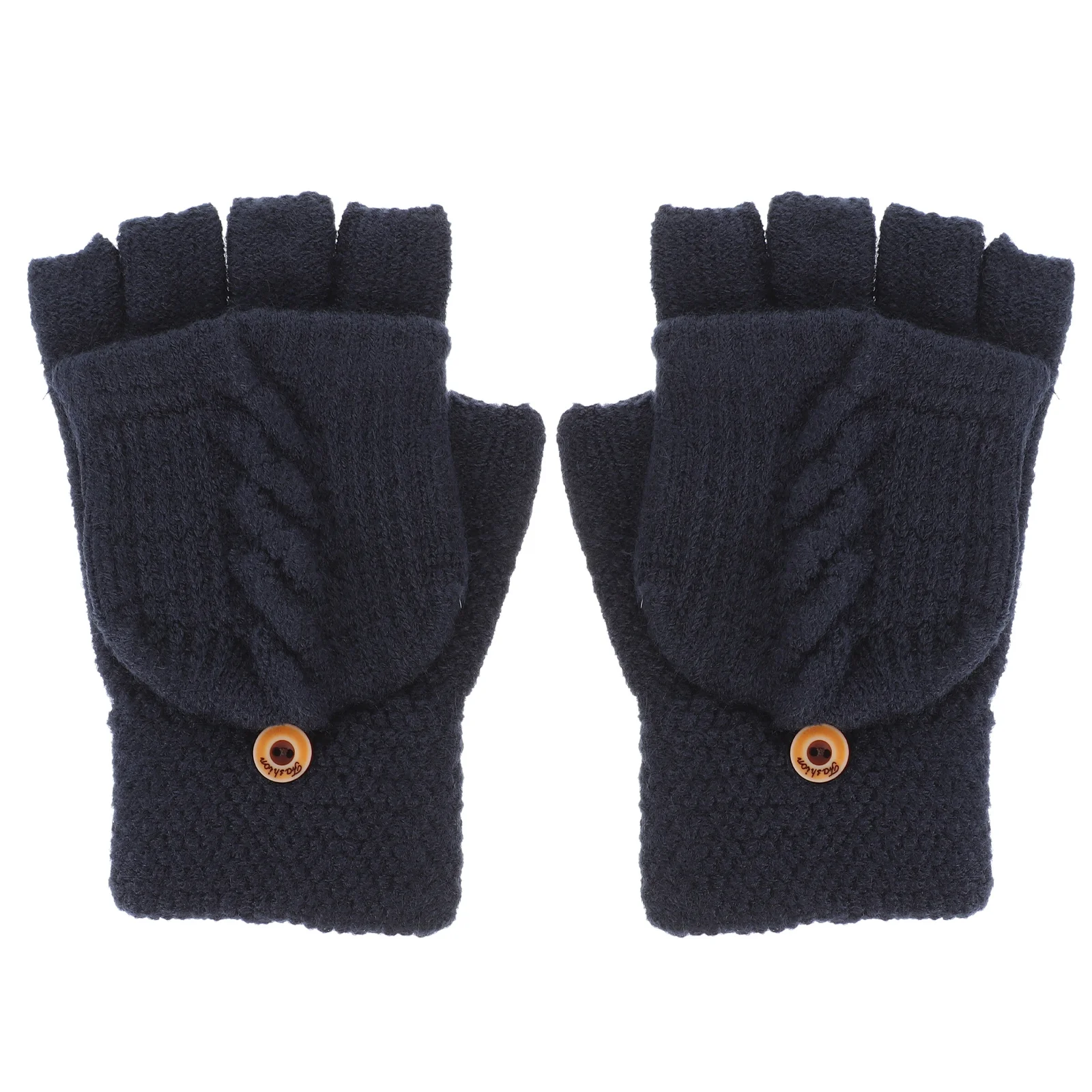 

TENDYCOCO 1 Pair Cashmere Blend Convertible Fingerless Gloves for Women Acrylic Warm Mittens