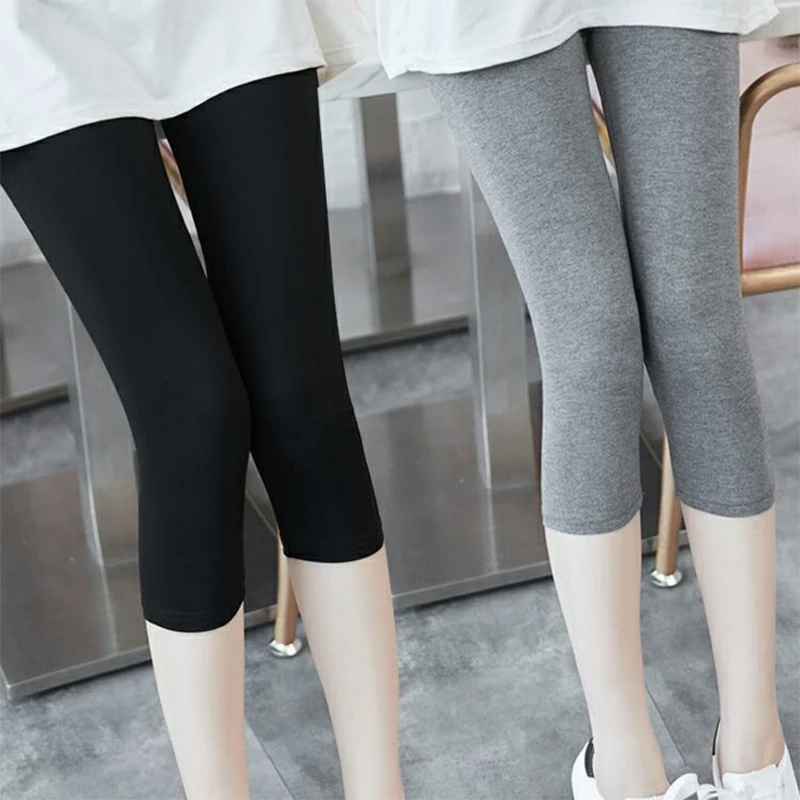 Women High Waisted Yoga Pants Squat proof Cropped Training Tights Female Sports Fitness Gym Flex Capri Leggings For Ladies