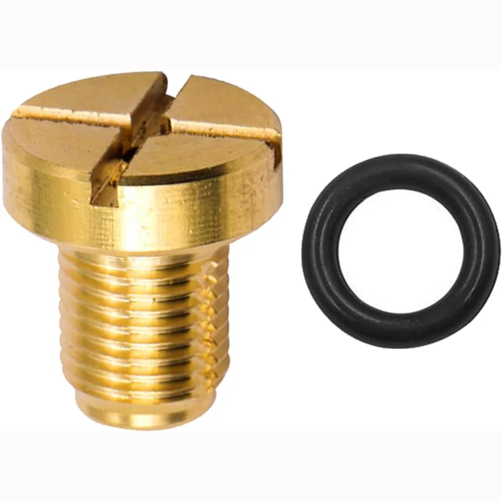 Replacement Part Brass Coolant Expansion Screw External Thread Gold Color Water Drainage Screw With O-ring Radiator Plug