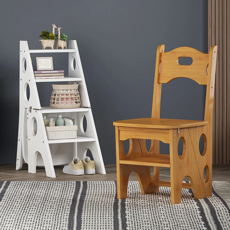 

Indoor Thickening Climbing Ladder Chair Home Furniture Multi-functional Folding Kitchen Ladder Stool Living Room Ladder Stool