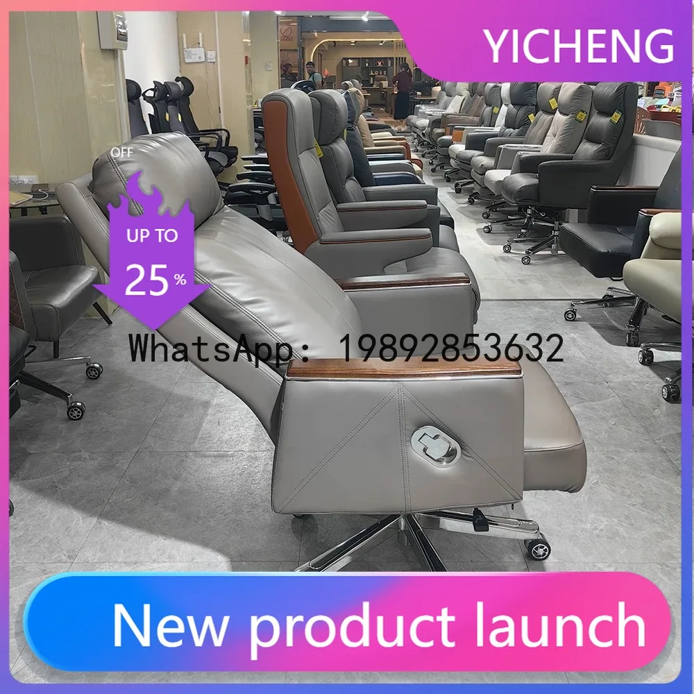 

Hys business executive chair - comfortable home office computer chair with reclining backrest for lunch breaks