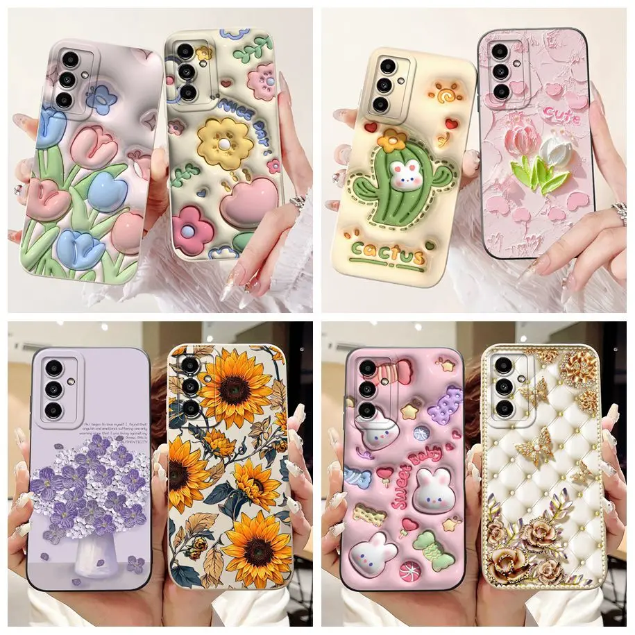 For Samsung Galaxy A05S Case SM-A057F Cover Fashion Cactus Flower Soft Silicone Phone Case For Samsung A05 SM-A055F A 05 S Funda