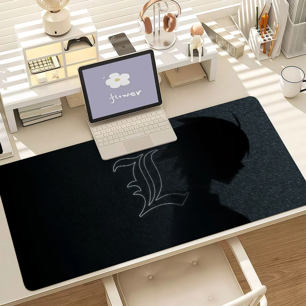 Death Note Dark Aesthetic Beautiful Anime Girl Large Mice Mat Mousepad Non‑Slip Rubber Base Desk Mat PC Gaming Desk Decoration