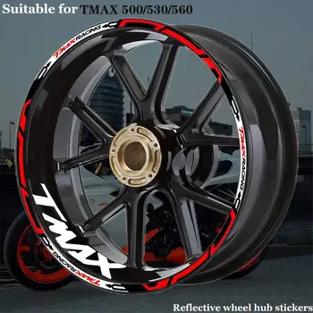 Yeni yansıtıcı motosiklet aksesuarları tekerlek lastik modifikasyon Sticker Hub TMAX 500 530 560 için su geçirmez çıkartmaları jant şerit bant