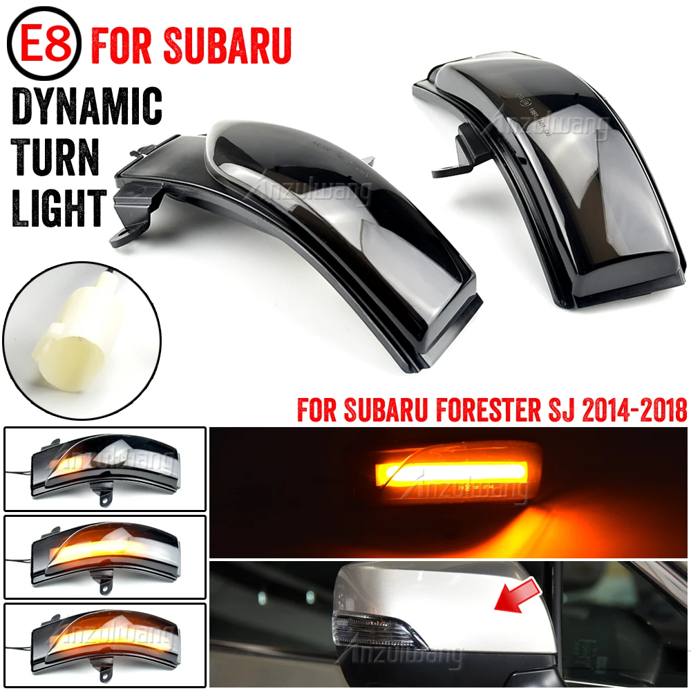 

2 шт., динамические блики для Subaru Forester 2014 2018 Outback 2013 2014 Crosstrek Impreza Legacy, зеркальный сигнал поворота, стрелка